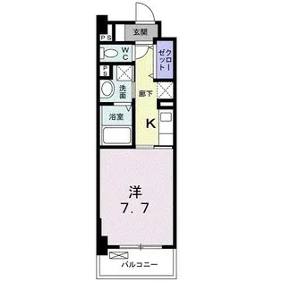 ミルト熊野【1階】の間取り