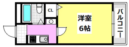 ダイユウレストハウス茨木【A206号室】の間取り