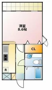 レリブ神ノ輪【201号室】の間取り