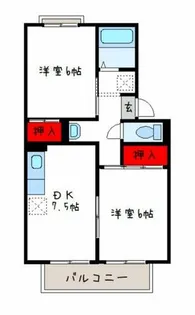 パルコート林Ⅰ【1階】の間取り