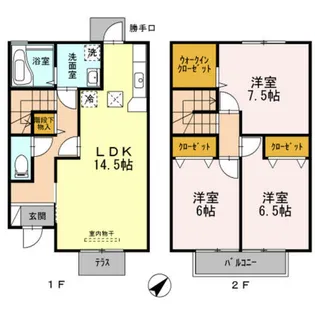 兵庫県神戸市垂水区名谷町【アパート】の間取り
