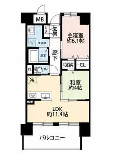 OPH枚方駅前【1-601号室】の間取り
