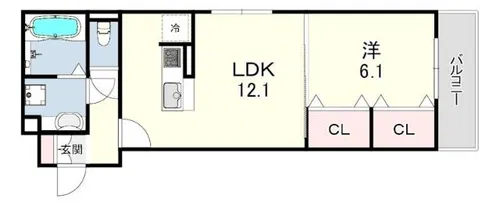 エムライズ材木町【3階】の間取り