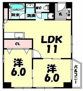 カナオリビル【504号室】の間取り