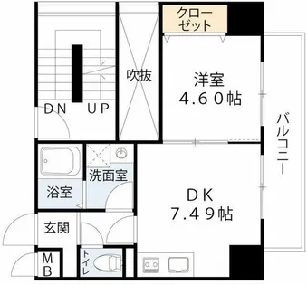 アートレジデンス上町【4階】の間取り