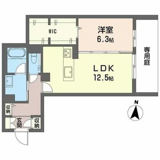 プレシャスレジデンス丸の内【0105号室】の間取り