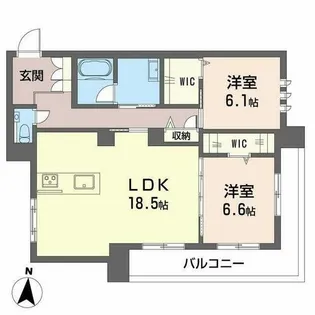 プレシャスレジデンス丸の内【0208号室】の間取り