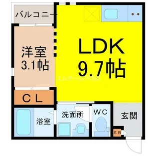 エステート西高蔵【1階】の間取り