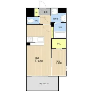 LIBTH天神東Ⅲ【0302号室】の間取り