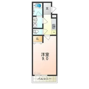 1Kの間取り画像