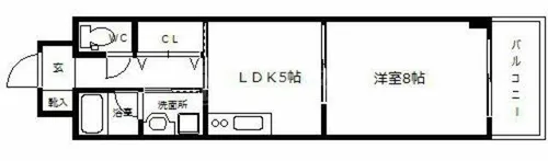 Br天満橋【7階】の間取り