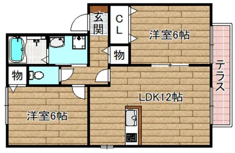 ガーデンビレッジA棟【1階】の間取り