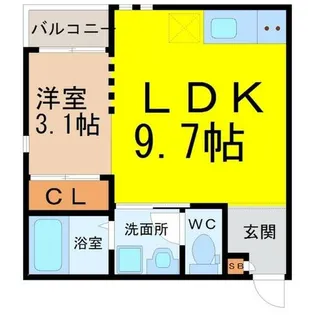 エステート西高蔵【1階】の間取り