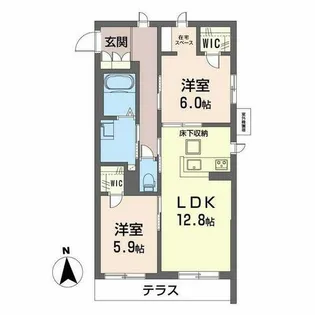 リバブルコート【0103号室】の間取り