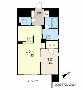 シャーメゾングランドソレイユ門司【6階】の間取り