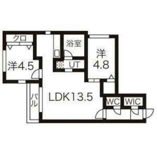 プレオン・ウエスト・ロカ【1階】の間取り