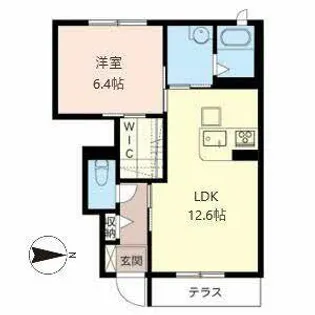 グランシード等持院【0102号室】の間取り