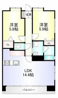 ニューガイア四季彩の丘A棟【4階】の間取り