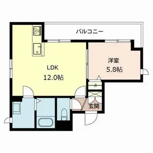 メゾン デ プルニエ【0201号室】の間取り