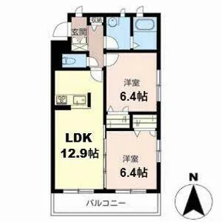 麗風苑【0202号室】の間取り