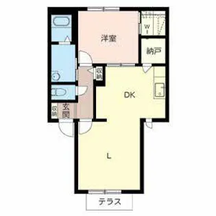 グリュック タカラ【0102号室】の間取り