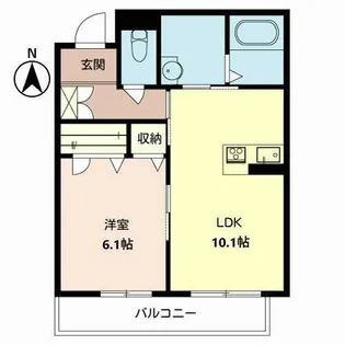 ガーデンスクエア弐番館【2階】の間取り