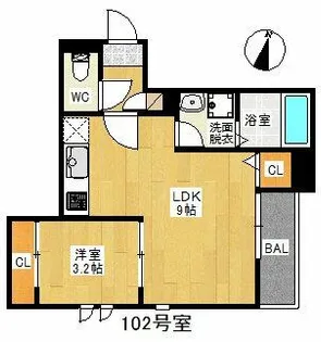 GRANDTICてぃーだ【1階】の間取り