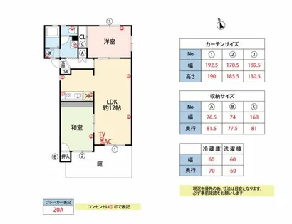 長門石ビレッジ【106号室】の間取り