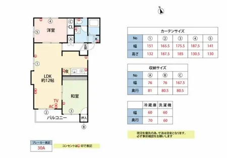 長門石ビレッジ【207号室】の間取り