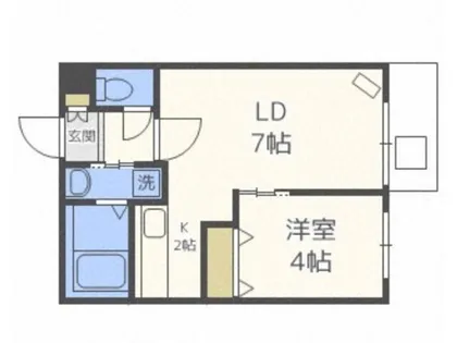 フィオーレ南円山【1階】の間取り