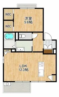 ハイツ全弘【2階】の間取り