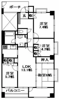 デ・リード三田駅前【103号室】の間取り