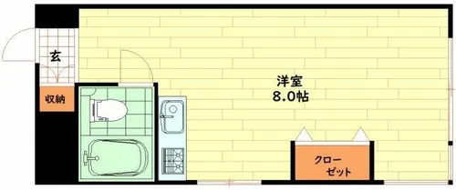 グローリー島之内【403号室】の間取り