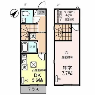 グレイス(テラスハウス)【1階】の間取り