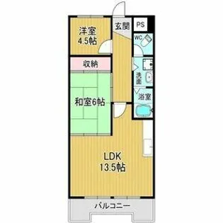 リアライズ若鶴【5階】の間取り