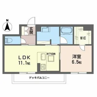 クオレール【1階】の間取り