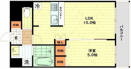 CAVANA梅田北【9階】の間取り