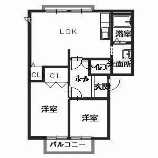 エクセル青垣【B103号室】の間取り