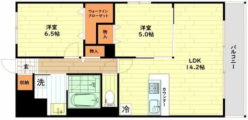 グランヴィラッセ北梅田【2階】の間取り