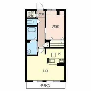 グラスグリーンはいづか【0102号室】の間取り