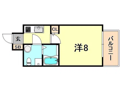 セレニテ三宮プリエ【4階】の間取り