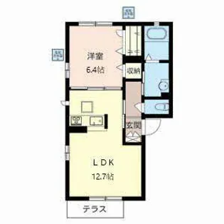 豊川モリハイツ【1階】の間取り