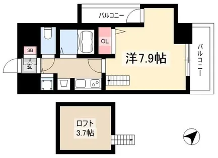 プレサンス名古屋駅前アクシス【4階】の間取り