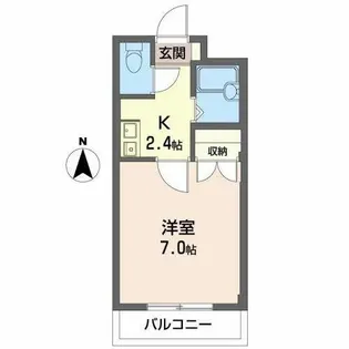 光陽マンションB【0303号室】の間取り