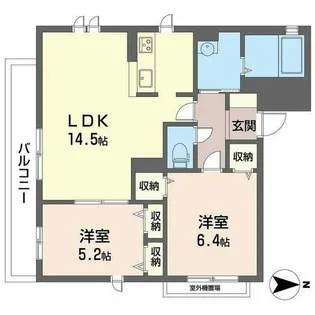 シャーメゾン御幣島【0201号室】の間取り