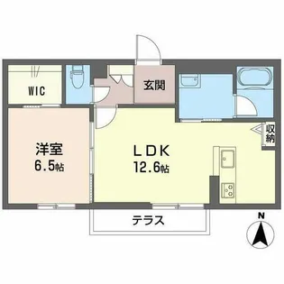 シャーメゾン英和【0102号室】の間取り