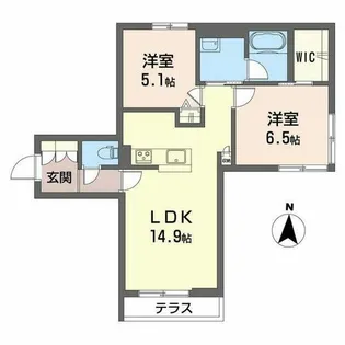 シャーメゾン英和【0101号室】の間取り