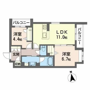 THE CLASS 城東 RESIDENCE【0301号室】の間取り