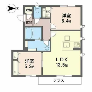 シャーメゾン中野【0101号室】の間取り