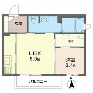リヴェール紀三井寺【0202号室】の間取り